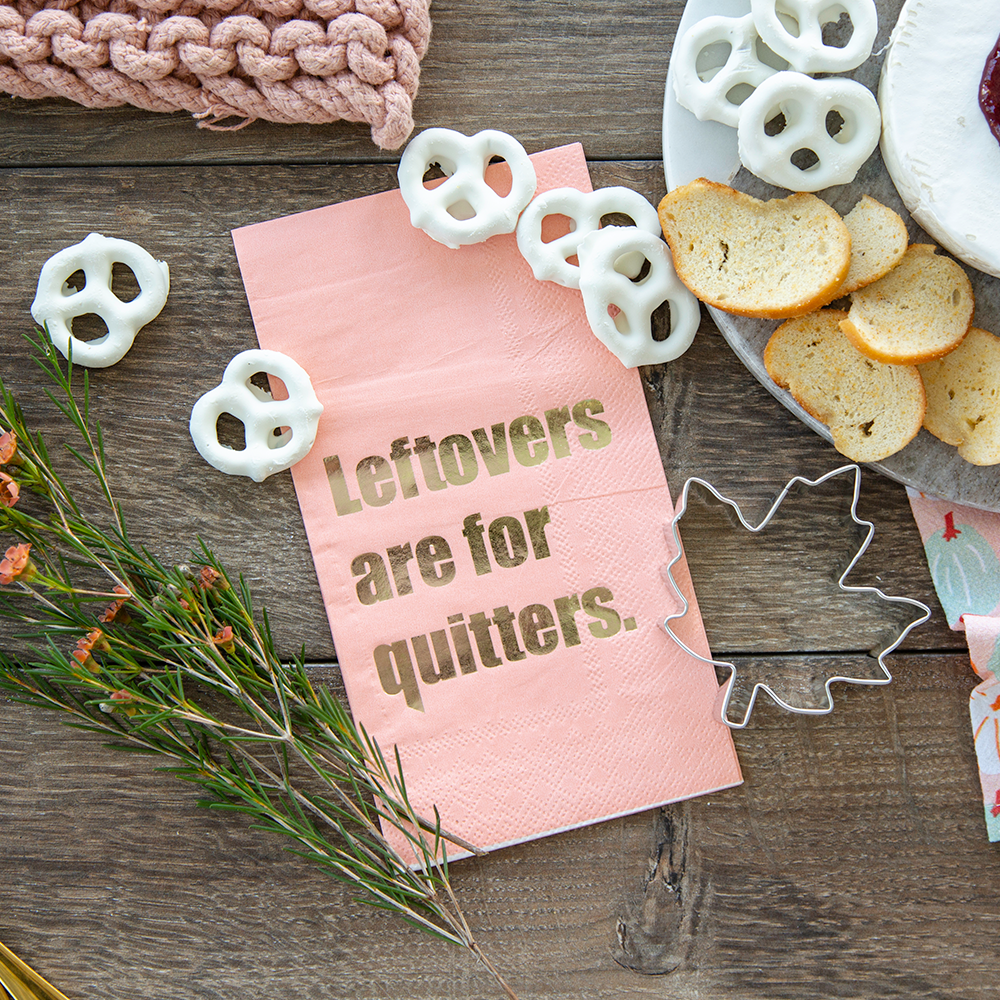 "Leftovers are for Quitters" Guest Napkins - 16 Pk.