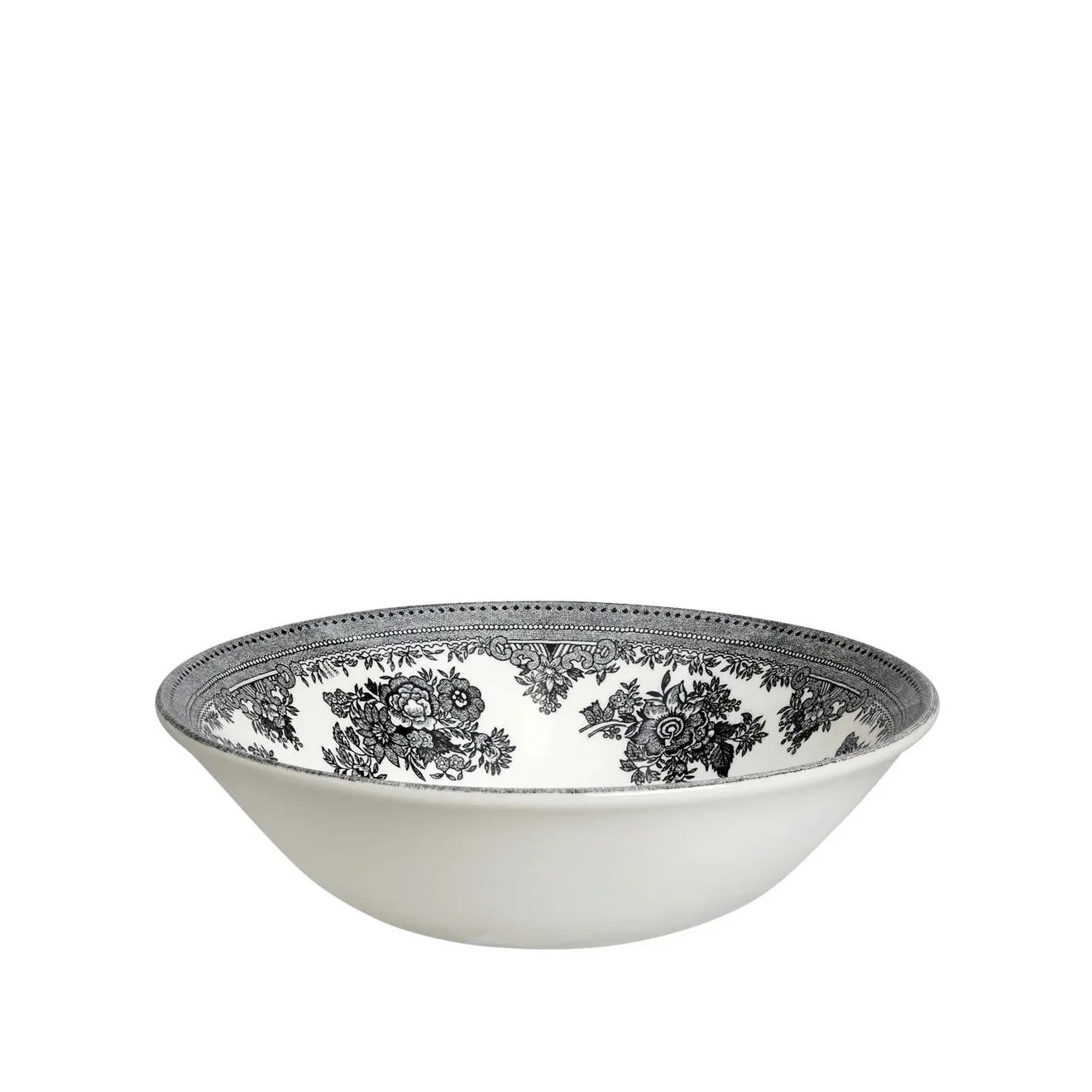 Burleigh Black & White Asiatic Pheasants Cereal Bowl 16cm/6.3"