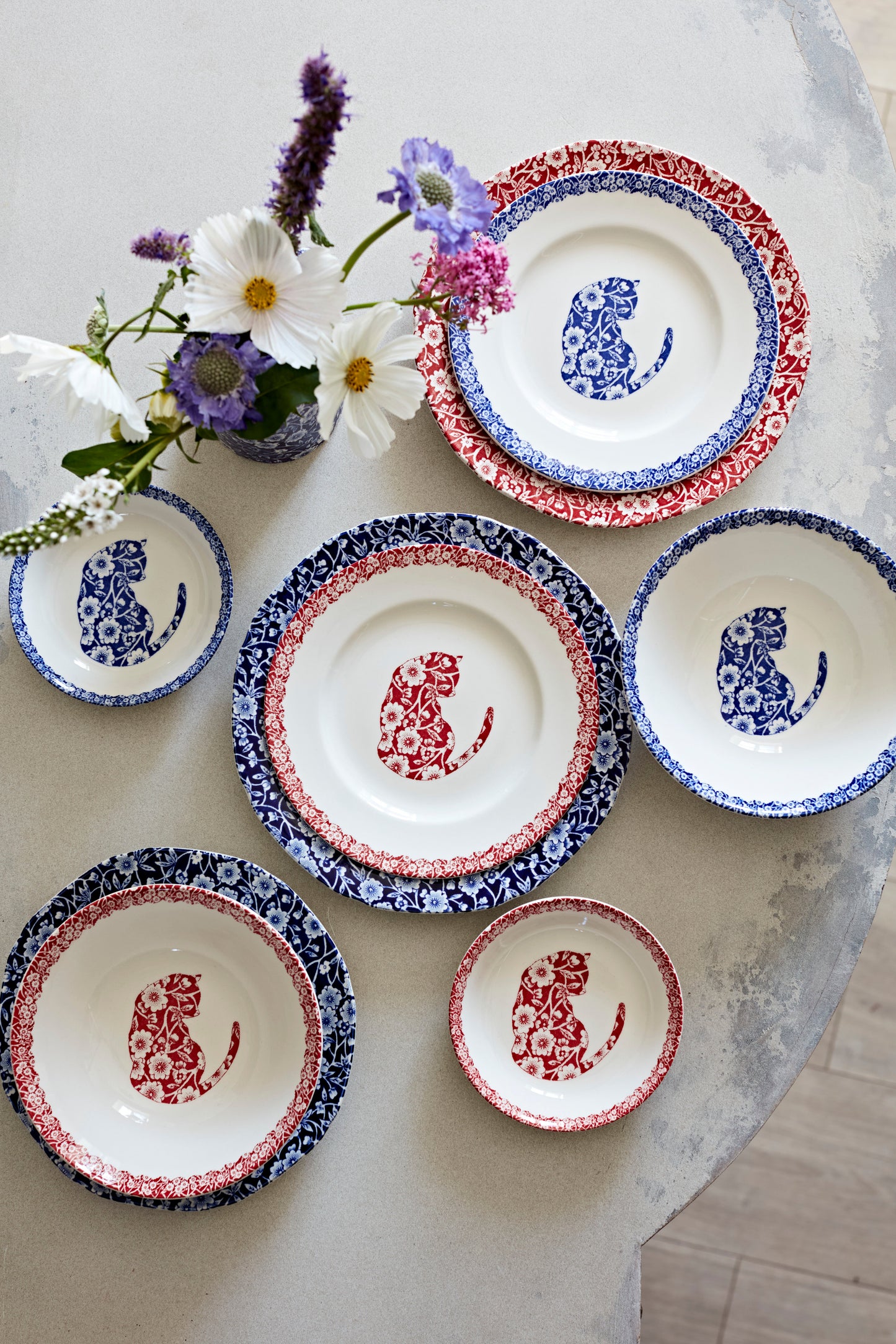 Burleigh Red Cat Plate 17.5cm