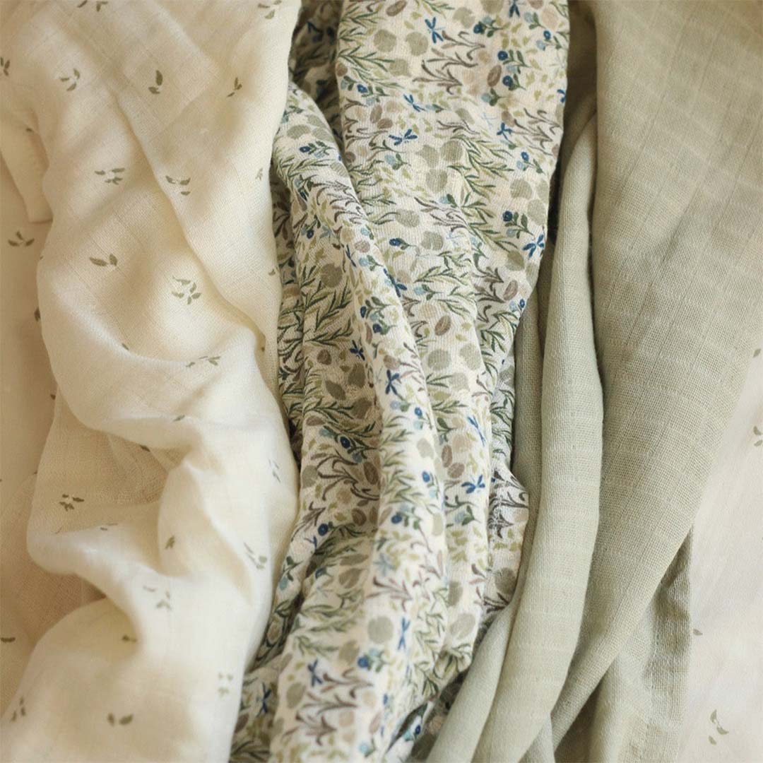 Avery Row
Organic Baby Muslin Squares - 3 Pack - Riverbank