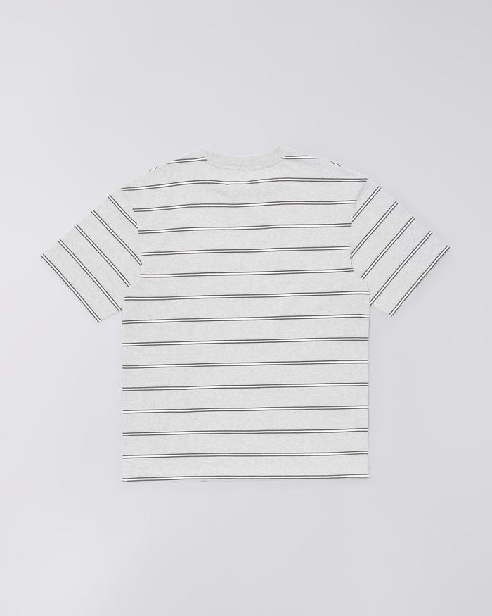 Edwin - T-shirt Bolton - Grey Marl/White-T-shirts-I035000