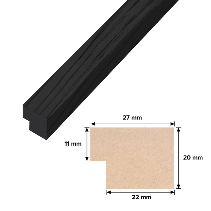 Graphite Oak Trim