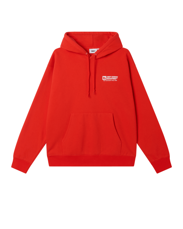 Obey - Design Industries Hood - Fiery red - Pulls et Sweats - 112470268FYRS