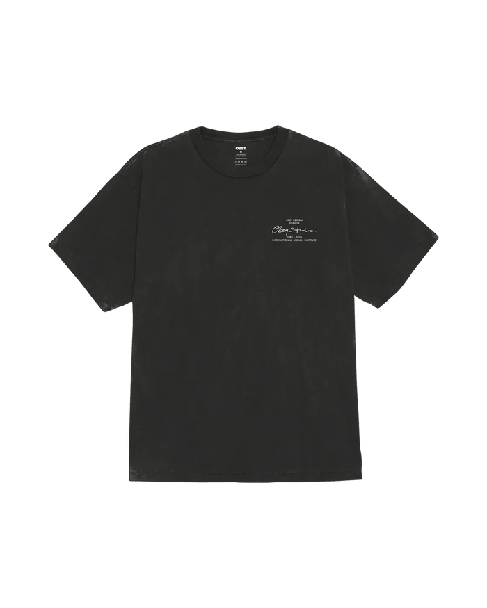 Obey - Institute Pigment T-shirt - Pigment dusty black - T-shirts - 167924325DBAS