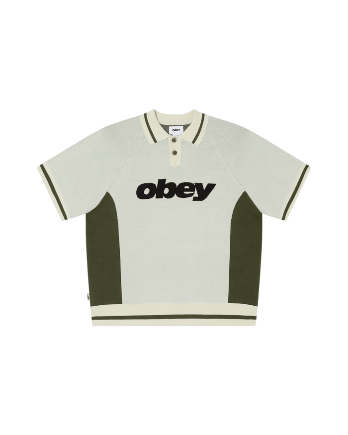 Obey - Sport Polo Sweater - Unbleached multi - T-shirts - 151000125UBLS
