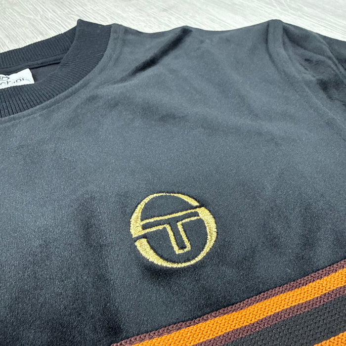 Sergio Tacchini 'Ayme' Velour T-Shirt - Black