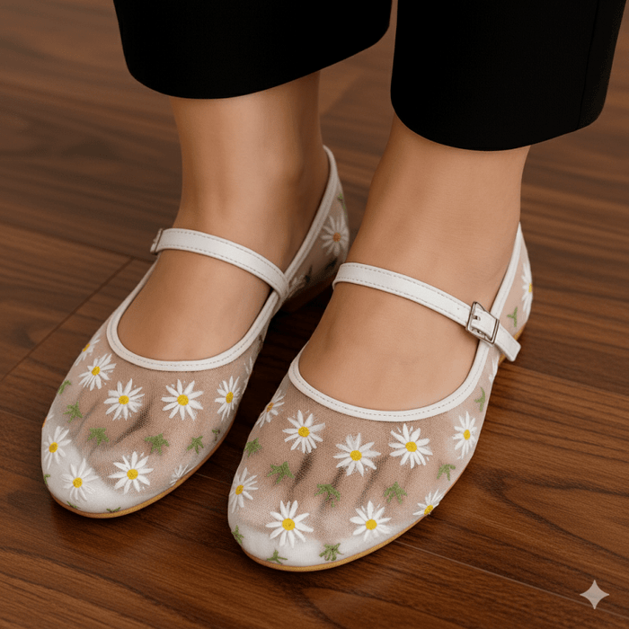 Sunlit Daisy Net Pumps