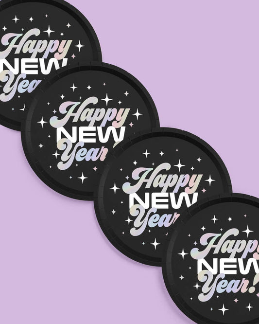 2024 NYE Party Plates, Disco Holiday Supplies