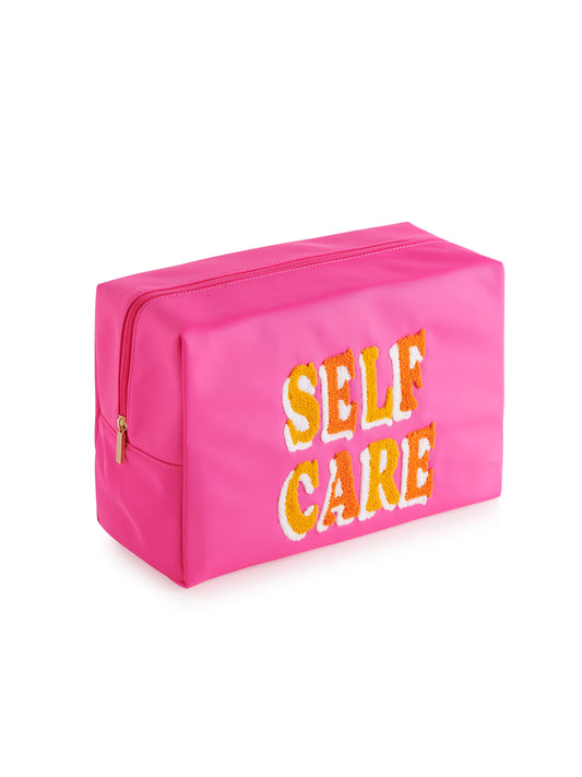 "SELF CARE" OVERSIZED ZIP POUCH