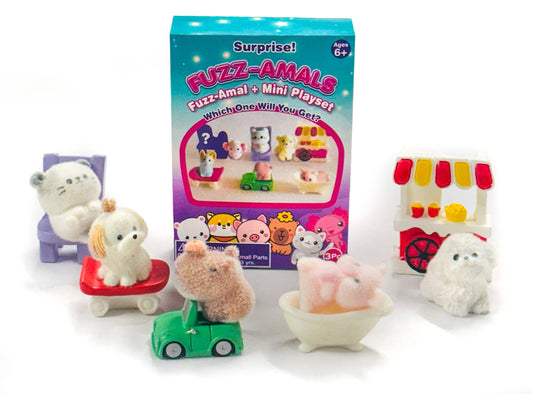 2pk Fuzz-Amals Mini Playset