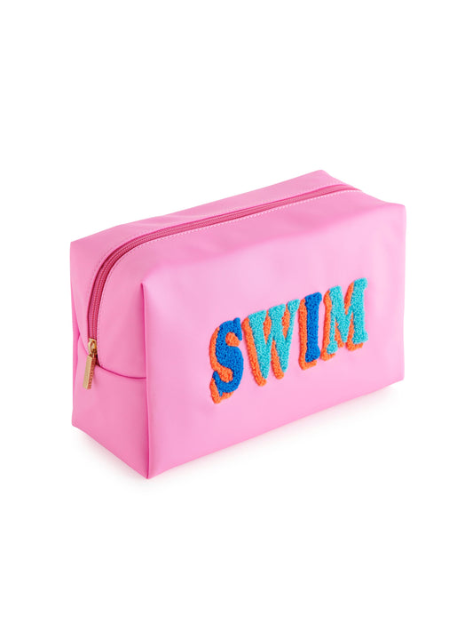 "SWIM" LARGE ZIP POUCH