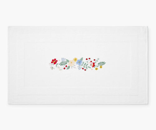 Embroidered Bath Mat - Strawberry Fields