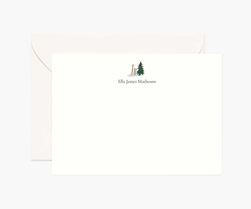 Activities Personalized Stationery  - Skis