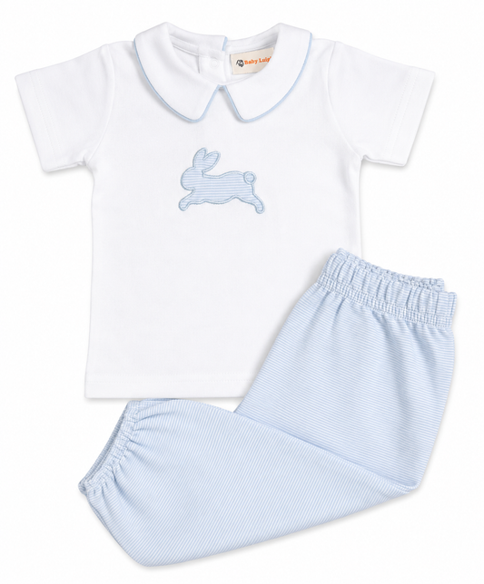 2pc Set Blue Bunny Top w. Bloomer Pant | Luigi