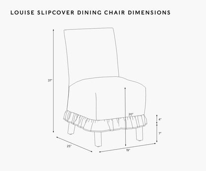 Louise Slipcover Dining Chair - Ditsy Dahlia Navy