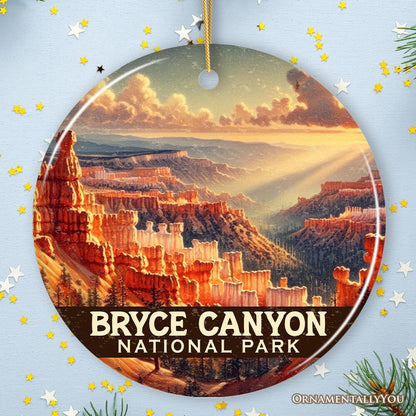 Artistic Bryce Canyon National Park Ornament, Utah Desert Landscape Christmas Gift and Tree Decor