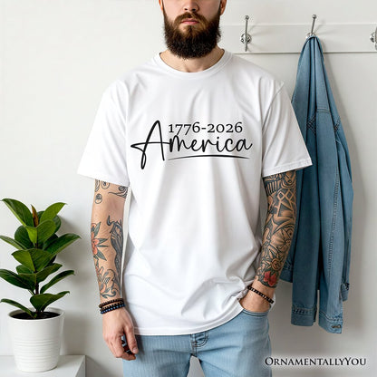 250 Years American Anniversary T-Shirt, 4th of July Minimalistic Patriotic 1776–2026 Tee