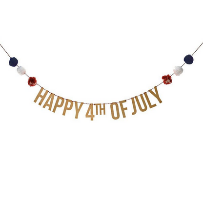 4th of July Pompom Garland