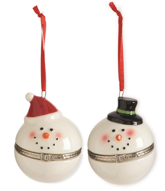 3" Snowman Pillbox Ornaments