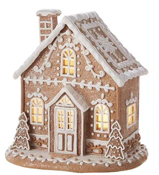 12" Lighted Gingerbread House