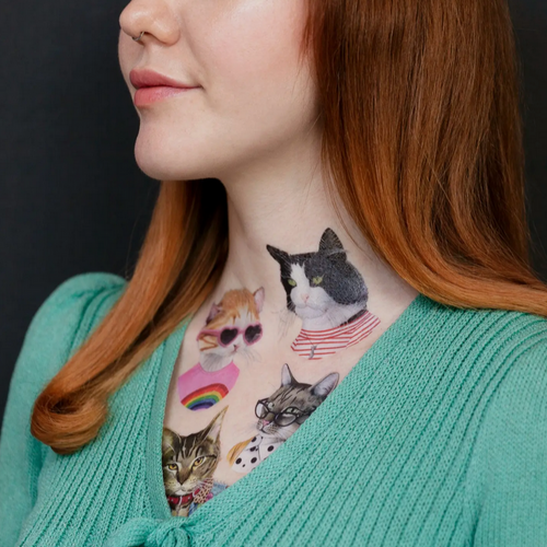 Cat Club Tattoo Set