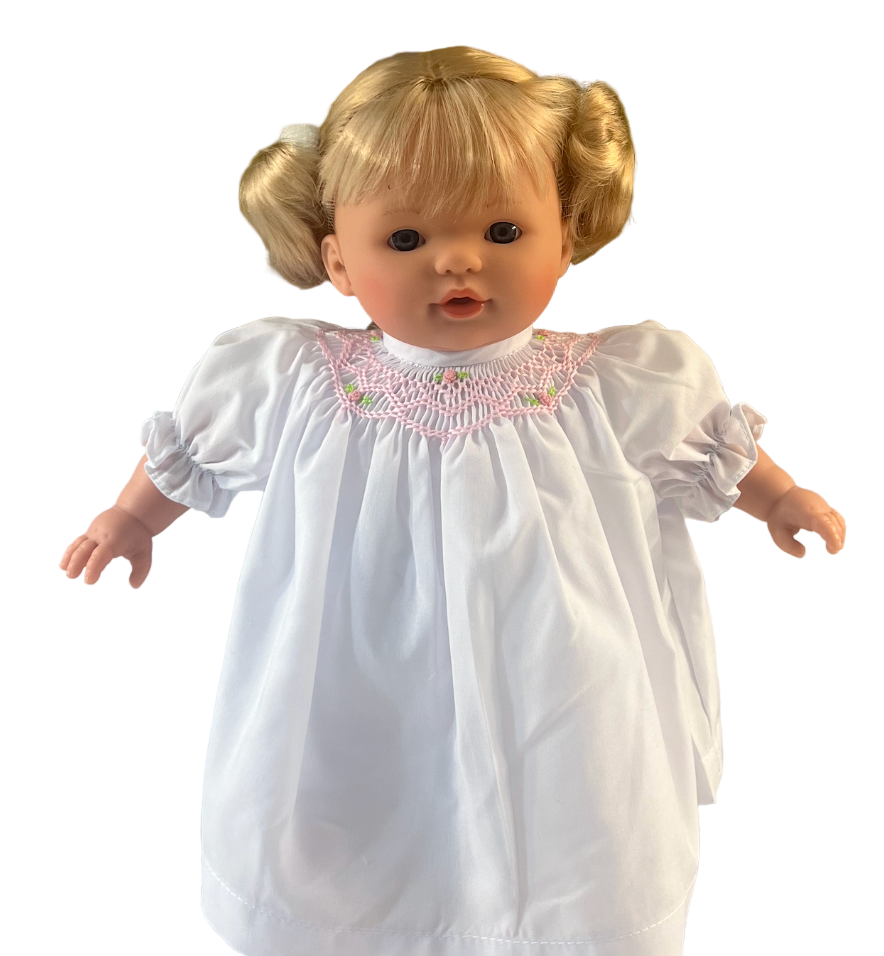 15" Lilly Doll with White Smock Dress