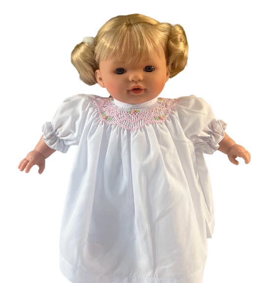 15" Lilly Doll with White Smock Dress