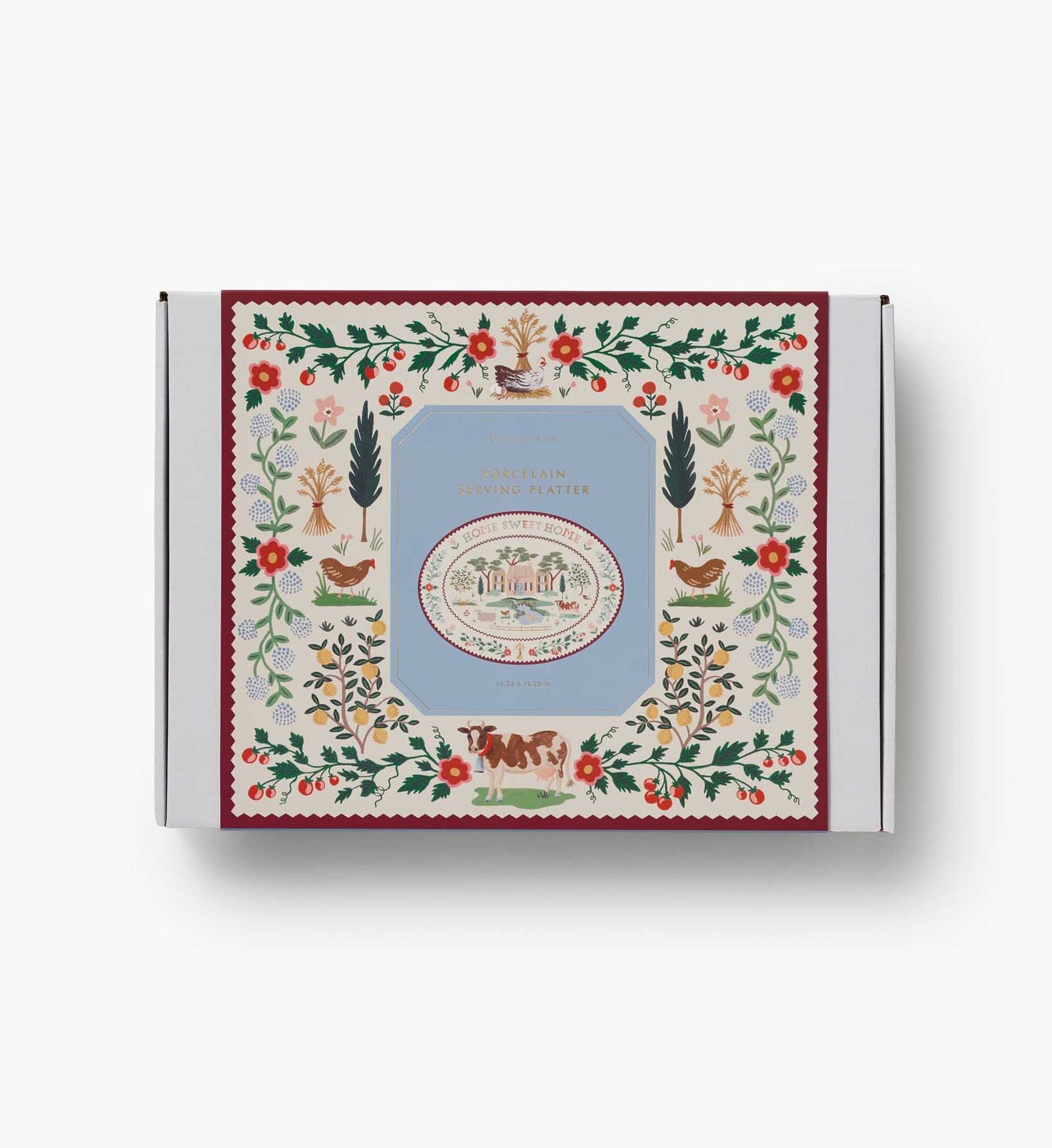 Large Porcelain Serving Platter - Home Sweet Home