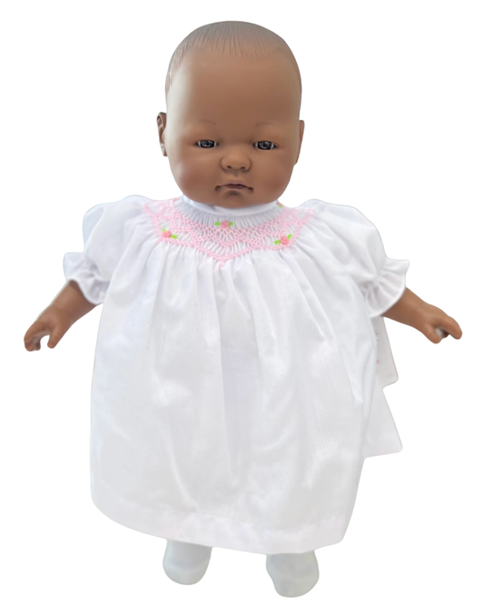 15" Anita Doll with White Smock Dress
