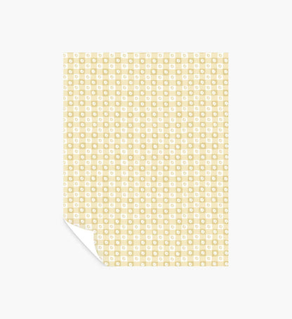 Daisy Gingham Peel & Stick Wallpaper Sample - Gold