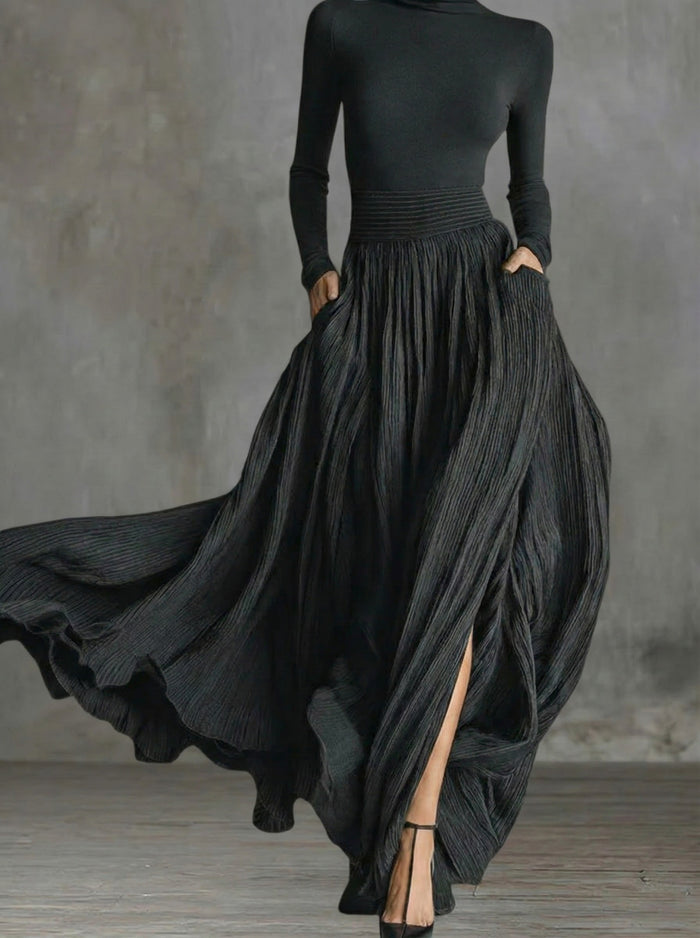 Alessia | High-waist maxi dress 🖤