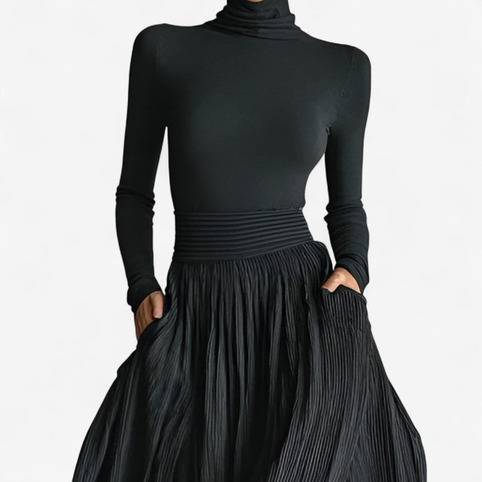 Alessia | High-waist maxi dress 🖤