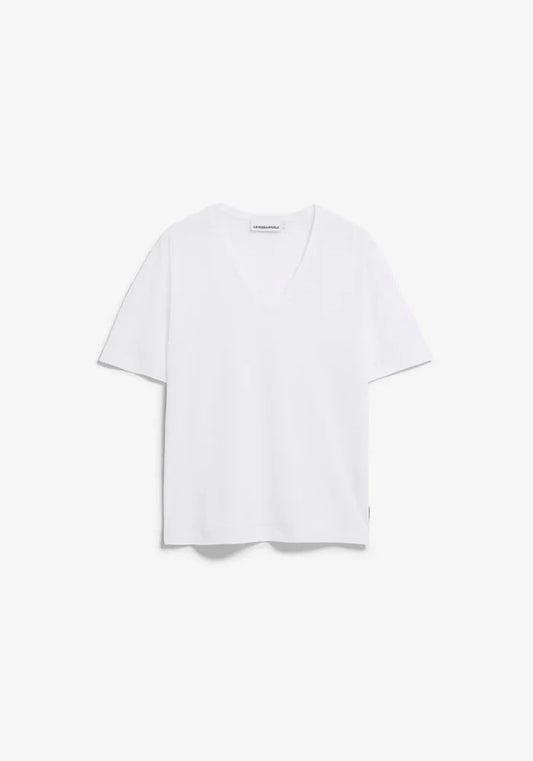 Armedangels - V - Neck T-shirt - White - Tops - 30008178