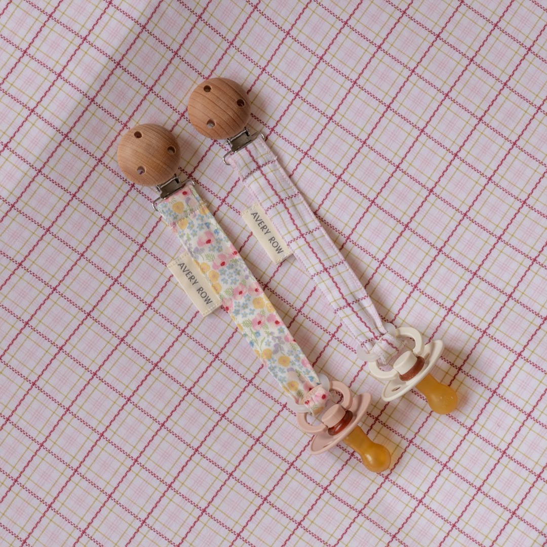 Avery Row Pacifier Holder - Wildflower Garden