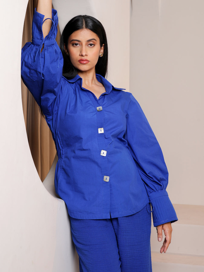 Azure Poplin Shirt