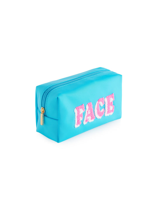 "FACE" SMALL ZIP POUCH