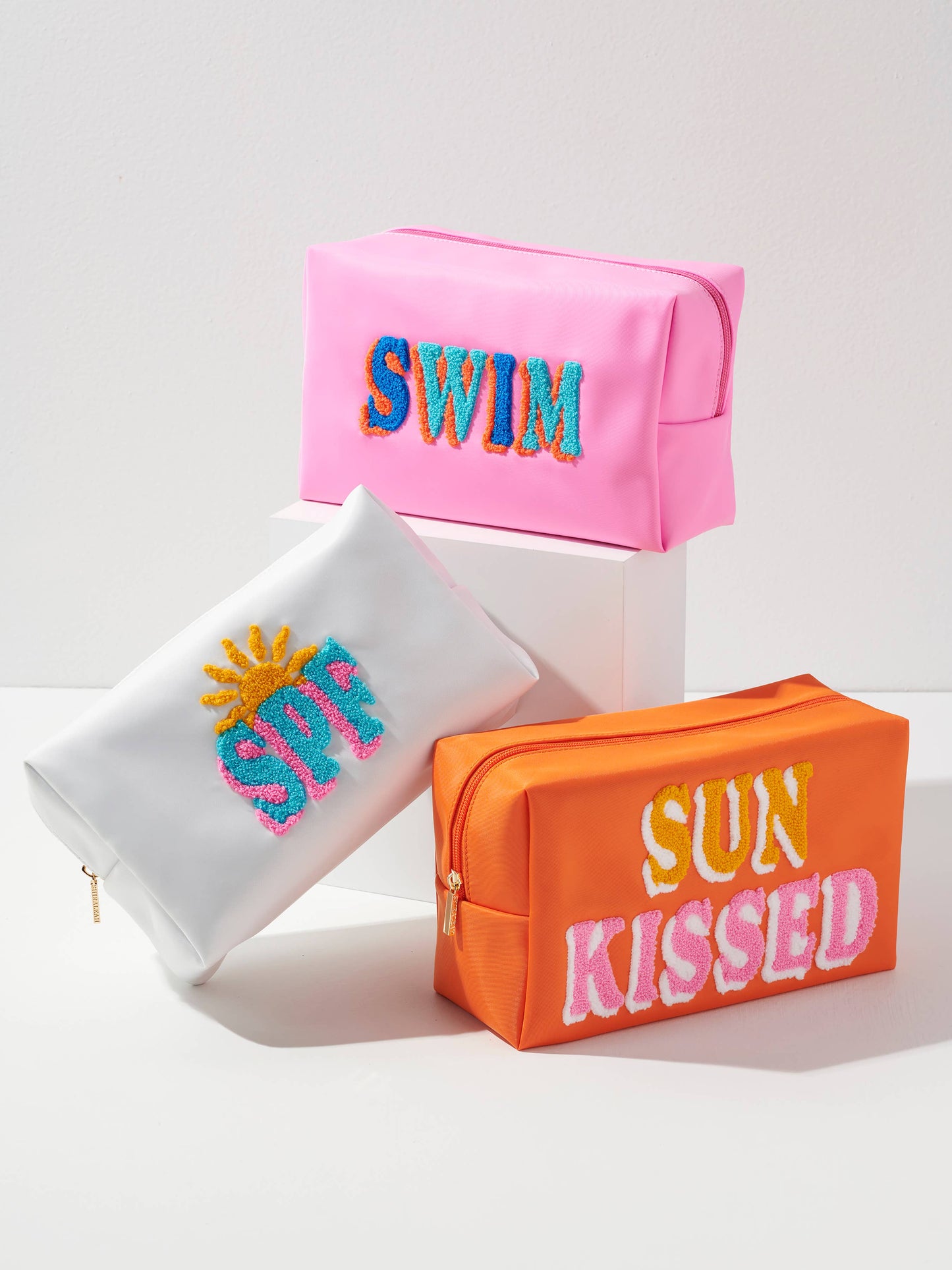 "SWIM" LARGE ZIP POUCH