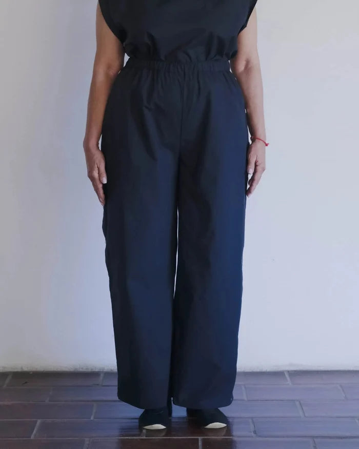 Baserange - Pantalon Part noir - Popeline de coton biologique - Jupes et Pantalons - PAPA-PO-SU26