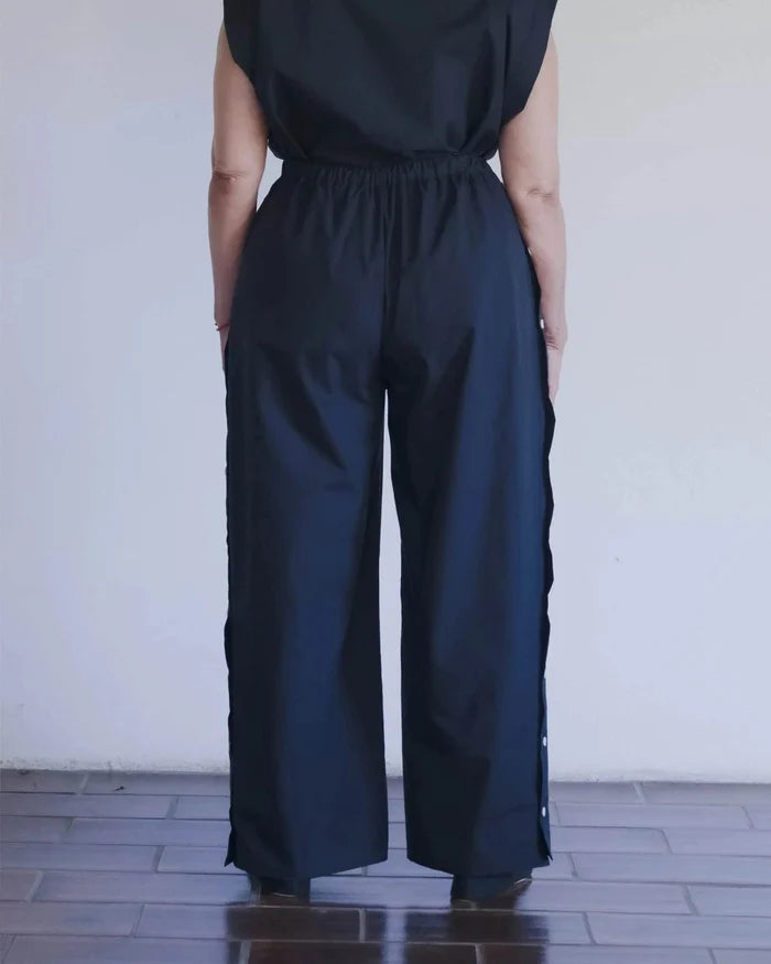 Baserange - Pantalon Part noir - Popeline de coton biologique - Jupes et Pantalons - PAPA-PO-SU26