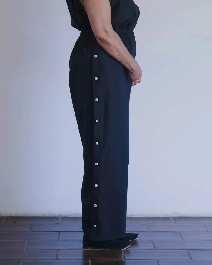 Baserange - Pantalon Part noir - Popeline de coton biologique - Jupes et Pantalons - PAPA-PO-SU26