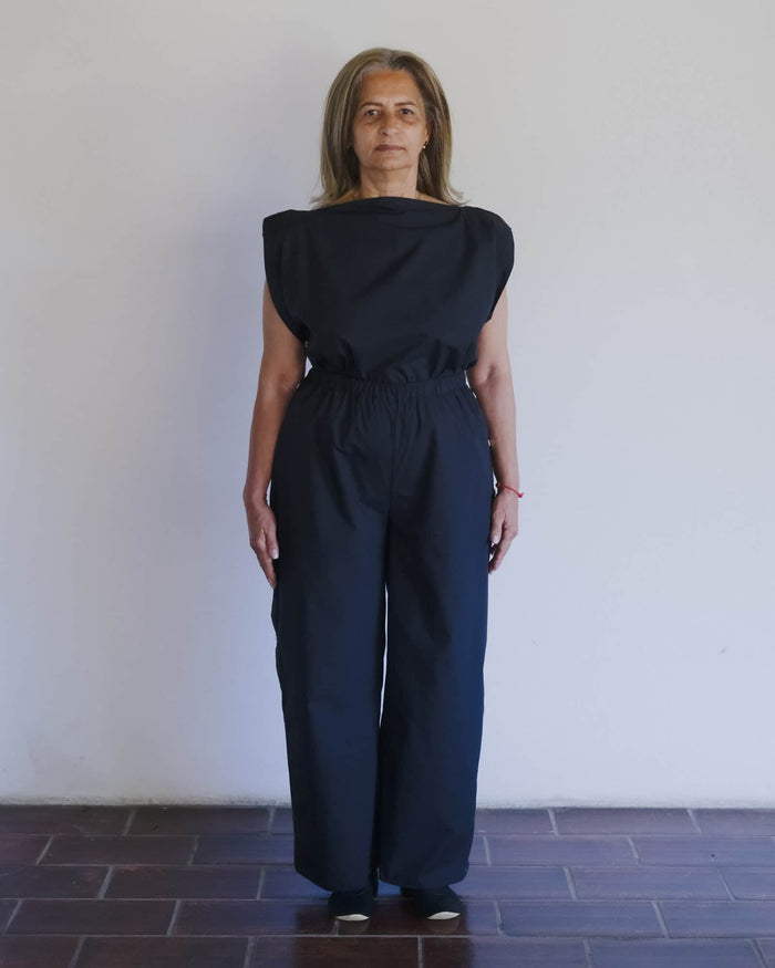Baserange - Pantalon Part noir - Popeline de coton biologique - Jupes et Pantalons - PAPA-PO-SU26