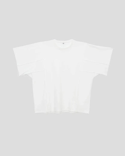 Baserange - T-shirt Poi blanc - Jersey de coton recyclé - Tops - TTPOT-RC-SU26