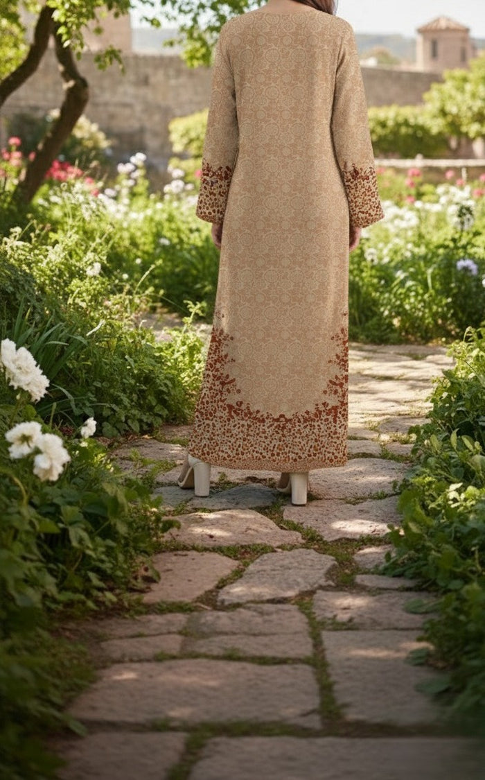 Beige Aura kaftan