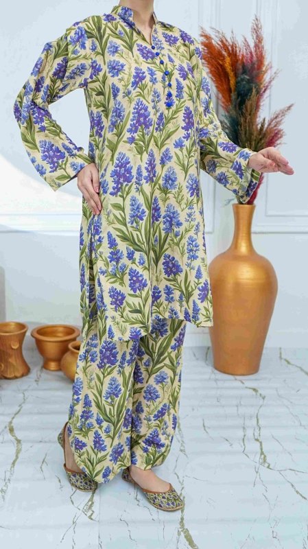 Blooming Lavender Stitched X KHUSSA (COMBO SET)