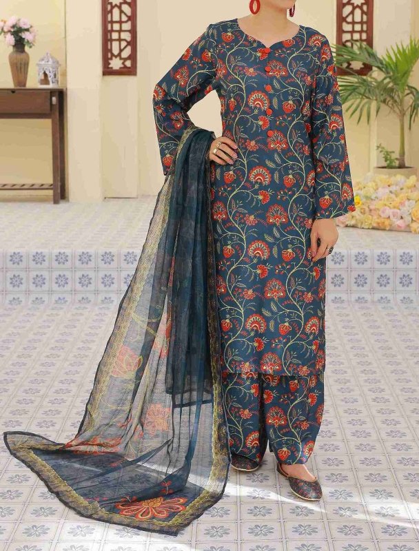 Blue Ember UnStitched X KHUSSA (COMBO SET)