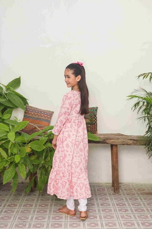 🌸 Blush Garden Long Frock
