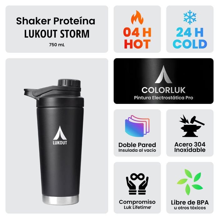 Botella Shaker Storm Proteína 750 ml