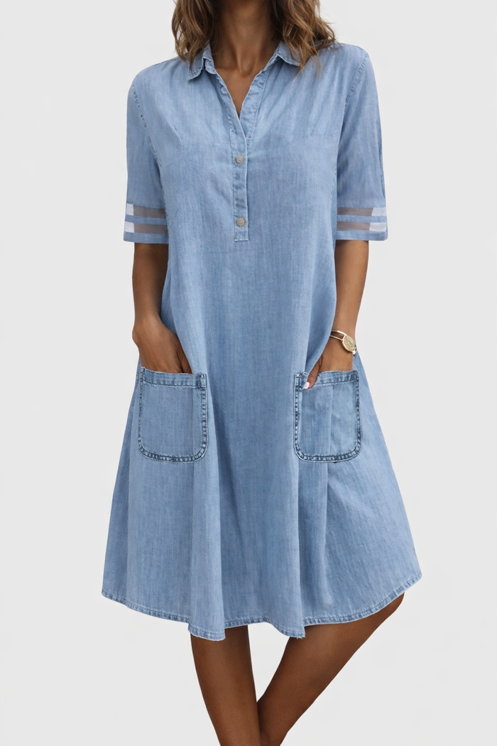 Brittany | Figure Flattering Denim Dress