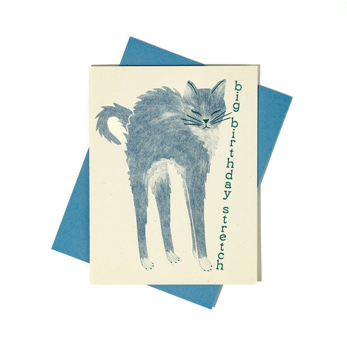 Big Birthday Stretch - Risograph Card