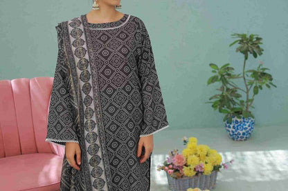 Chic Charcoal UnStitched X KHUSSA (COMBO SET)